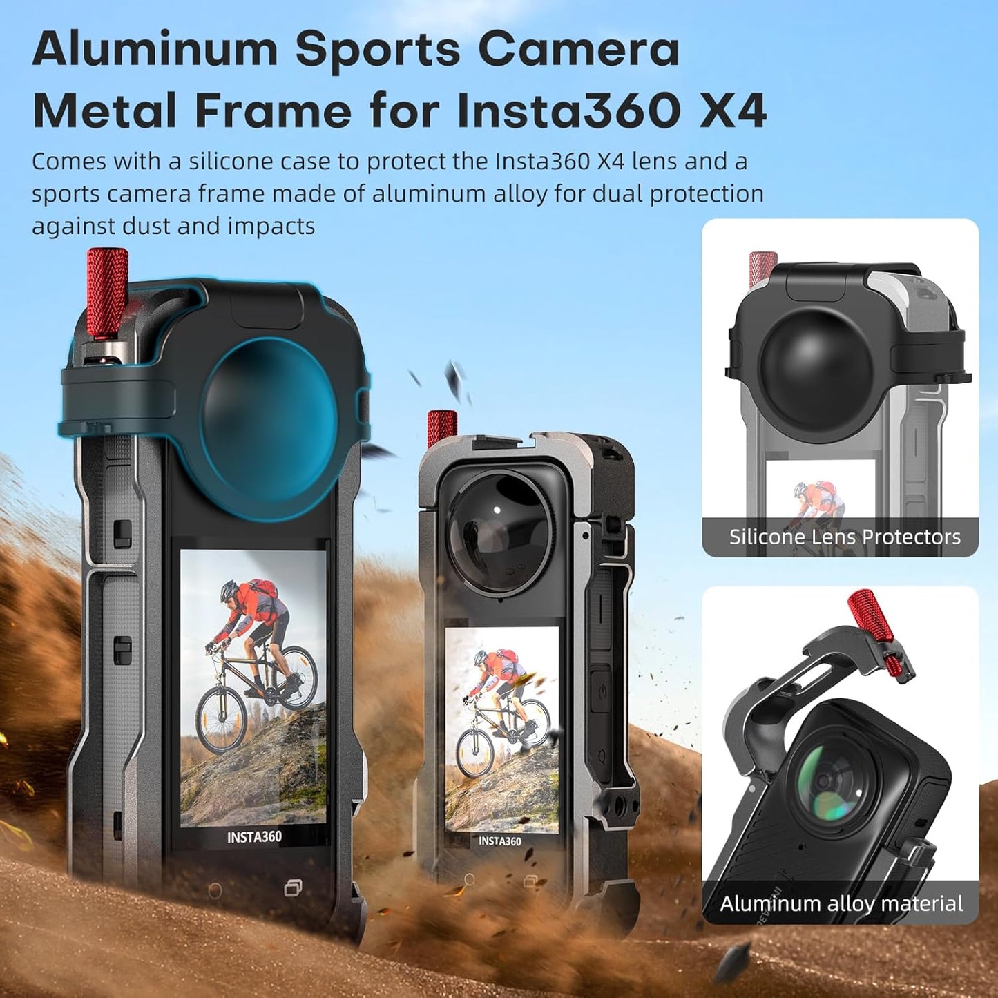 Insta360 X4 Protective Cage with Silicone Lens Cover