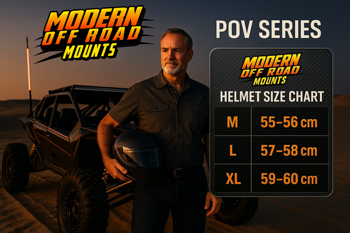 Modern Off-Road™ POV Series —Full Carbon Fiber Helmet Kit